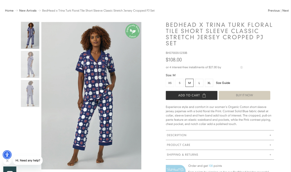 BedHead PJs project 4