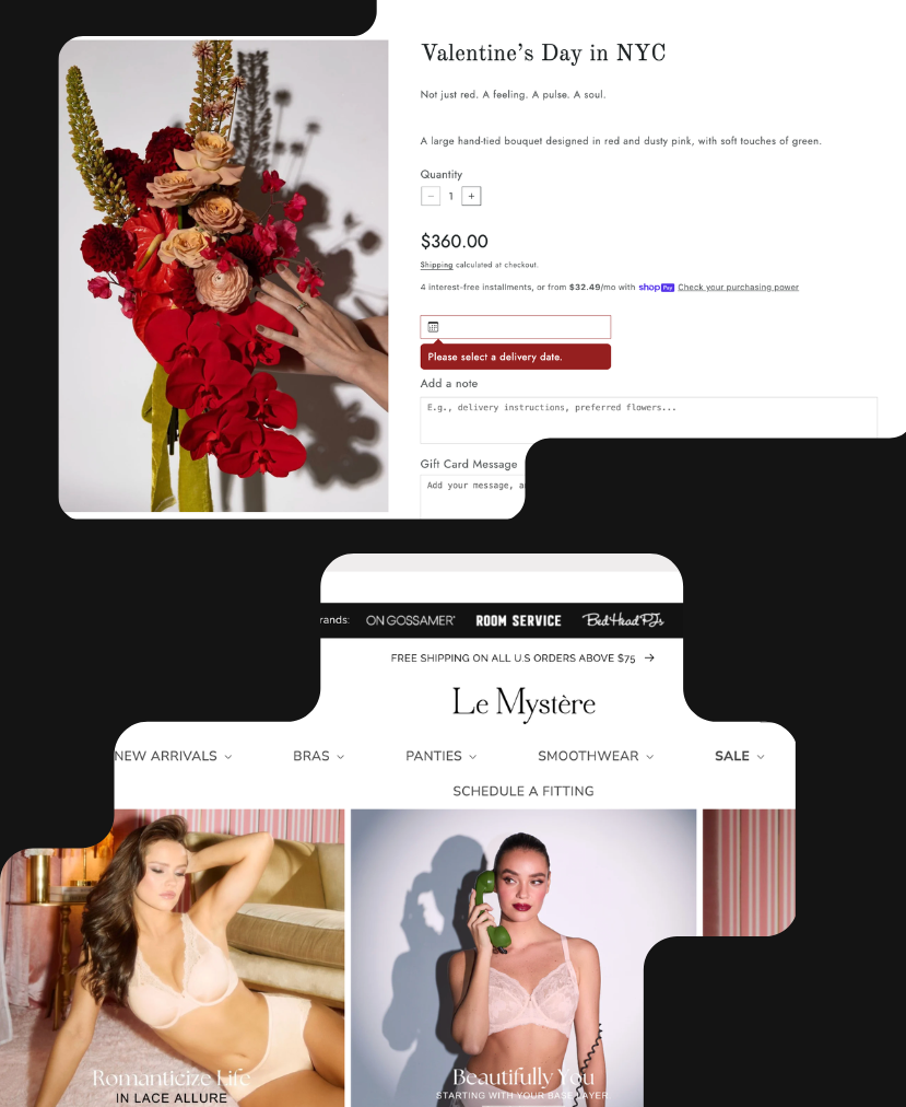 Ecommerce Agency Serving Tampa & Florida 10 Omnycode ecommerce agency portfolio cases - Le Mystere and Lorena Eni Flowers